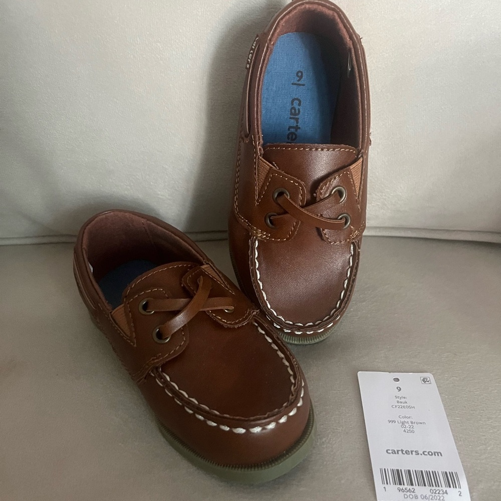 Carters Boat Shoes NEVER WORN size 9 boys